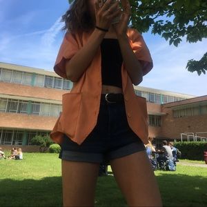 Orange Nurse Scrub Top- best worn as jacket